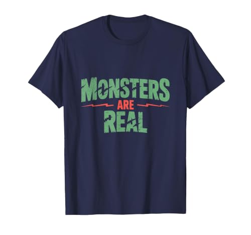 Monster Truth Wear Monsters are Real Horror Spooky Scary Halloween T-Shirt - size chart