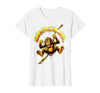 Mademark Swing First Ask Later Funny Monkey Design T-Shirt - Women - size chart