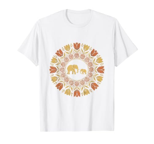 Mademark Mother Elephant and Baby Walking Through Tall Grass T-Shirt - Men - size chart