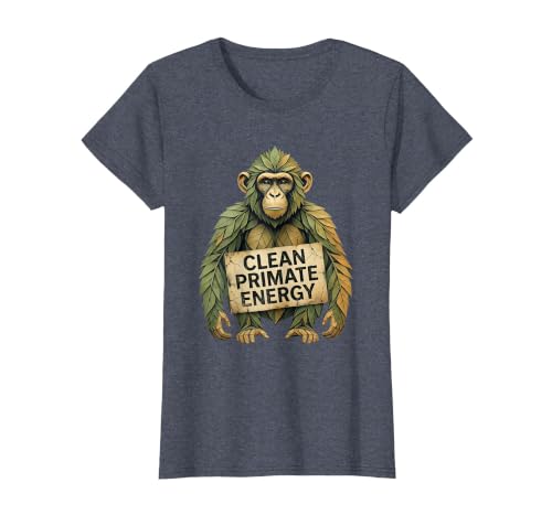 Mademark Clean Primate Energy Monkey Sober Men Design T-Shirt - Women - size chart