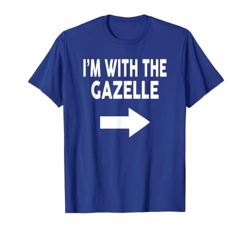 ShirtZilla I'm with The Gazelle Halloween Gazelle T-Shirt - size chart