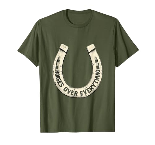 Mademark Horses Over Everything Equestrian Design T-Shirt - Men - size chart
