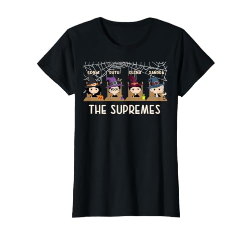 RBG Supremes Court cute gift THE SUPREMES Halloween Cute Woman Supreme Court Justices RBG T-Shirt - size chart