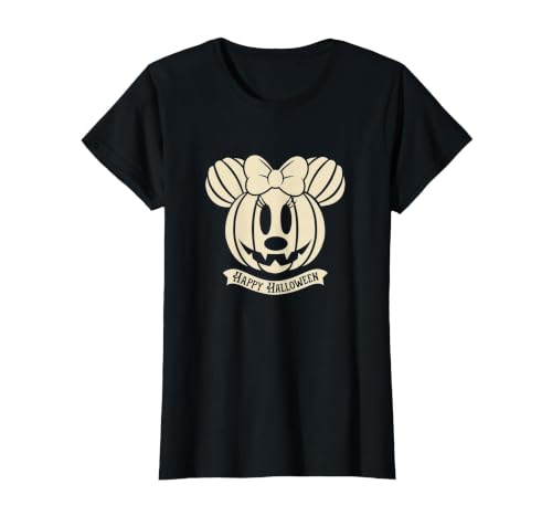 Disney Minnie Mouse Pumpkin Happy Halloween T-Shirt - size chart