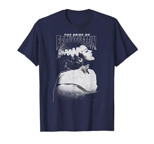 Universal Monsters Bride of Frankenstein Dark Portrait T-Shirt - size chart