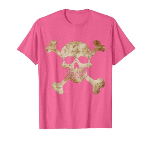 Halloween Designs. Pirate Flag Skull and Crossbones Skeleton Graphic Halloween T-Shirt - size chart