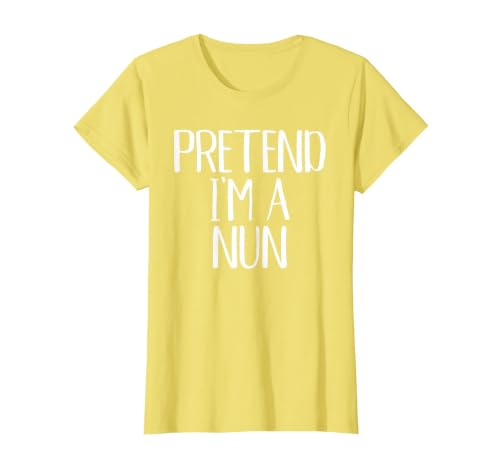 Funny Halloween Group Matching Costumes Idea Pretend I'm A Nun Costume Family Funny Halloween Party T-Shirt - size chart