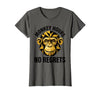 Mademark Monkey Hours No Regrets Funny Primate Design T-Shirt - Women - size chart
