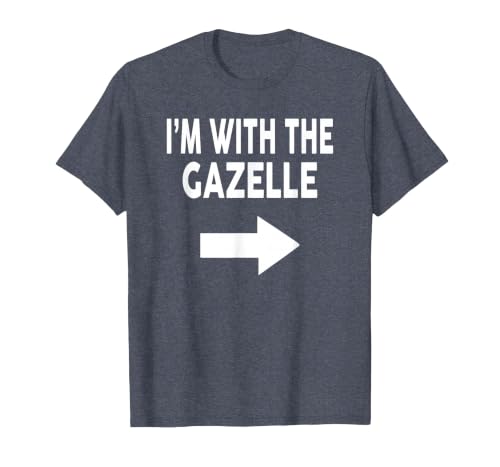 ShirtZilla I'm with The Gazelle Halloween Gazelle T-Shirt - size chart