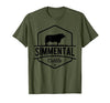 Funny Farmer Gift for Simmental Cattle Cow Farmer - Simmental Cattle T-Shirt - size chart