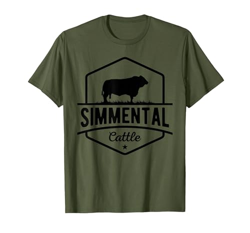 Funny Farmer Gift for Simmental Cattle Cow Farmer - Simmental Cattle T-Shirt - size chart