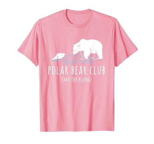 Global Warming Awareness Arctic Winter Ice Polar Bear Club Take The Plunge Ice Bear T-Shirt - size chart