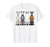 Funny Retro Italian Greyhound Dog Halloween Witch Spooky Ghost Italian Greyhound Pumpkin Halloween Skeleton T-Shirt - size