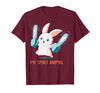 My Spirit Animal Cute Rabbit with Chainsaw T-Shirt — design detail