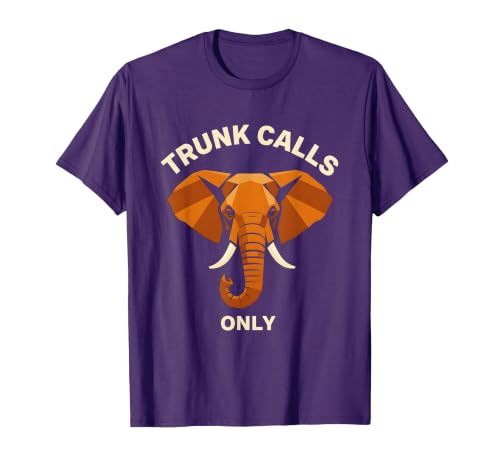 Mademark Trunk Calls Only Funny Elephant Design T-Shirt - Men - size chart