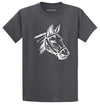 Comical Shirt Horse Graphic Top for Equestrian and Animal Lovers Cotton Tee Adult Youth Tall Men Women - size chart