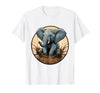 Mademark Baby Elephant Splashing in Muddy Puddle T-Shirt - Men - size chart