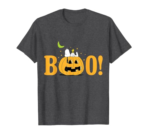 Peanuts Halloween Boo Pumpkin T-Shirt - size chart