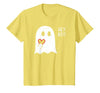 Halloween Ghosts & Stuff Clothing Hey Boo Ghost Heart Hand Sign Cute Halloween Spooky Season T-Shirt - size chart