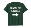 ShirtZilla I'm with The Gazelle Halloween Gazelle T-Shirt - size chart