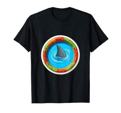 Shark Fin Kiddie Pool Funny Summer Humor T-Shirt