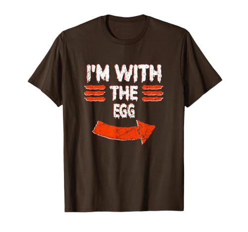 Halloween Mega Warehouse Vintage I'm with the Egg Lazy Halloween Costume T-Shirt - size chart