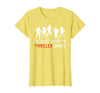 Zombie Dance Costume Halloween Party Tee Funny Zombie Halloween Shirt I’m Just Here to Thriller Dance T-Shirt - size chart