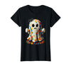 Block Building Halloween Ghost Brick or Treat Boys Halloween Master Builder Ghost Kids Building Blocks Bricks T-Shirt - size