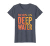 Mademark Born in Deep Water Shark Graphic Design T-Shirt - size chart