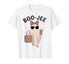 Halloween Boo-Jee Leopard Ghost Coquette Bow Coquette Leopard Ghost Coffee Boo-JEE Halloween Boujee Ghost T-Shirt - size