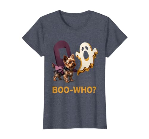 Mademark Boo-Who? Funny Yorkie Skeleton Halloween Dog Lover T-Shirt - size chart