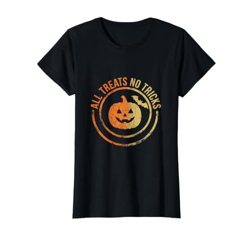 Mademark All Treats No Tricks Halloween Design T-Shirt - size chart