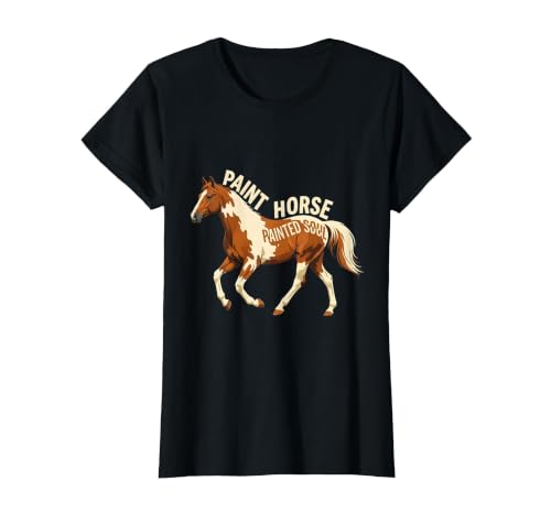 Mademark Paint Horse Painted Soul Equestrian Design T-Shirt - size chart