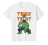 Marvel Avengers The Hulk Trick Or Treat Halloween T-Shirt - size chart