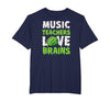 Scary Funny Halloween Party Decor and Supply Ideas Music Teachers Love Brains Funny Cute Teaching Halloween T-Shirt - size