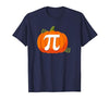 @iteachalgebra Pumpkin Pi Halloween Math Teacher T-Shirt - size chart