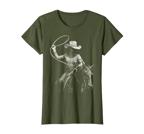 Cowgirl Western Rodeo Rodeo Cowgirl Western Horse T-Shirt - size chart