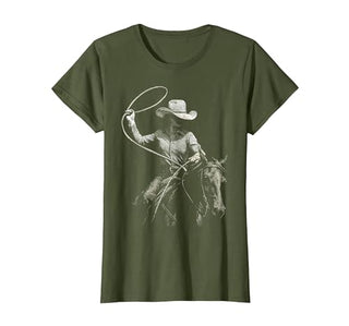 Cowgirl Western Rodeo Rodeo Cowgirl Western Horse T-Shirt - size chart