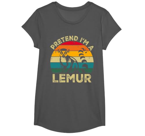 Funny Costume Party Halloween Tees by T&T Pretend I'm A Lemur Lazy Halloween Costume T-Shirt - size chart