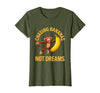 Mademark Chasing Bananas Not Dreams Funny Monkey Design T-Shirt - Women - size chart