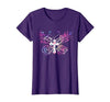 Butterfly Prayer Graphic Jesus Christian Cross Butterfly Prayer Jesus Christian Cross Floral Pattern T-Shirt - size chart