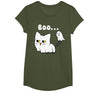 Halloween Tees Women Men Kids Cat Boo Ghost Cute Kitty Spooky Funny Halloween Meow Pet T-Shirt - size chart