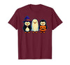 Nerrrdy Penguin Witch Ghost Pumpkin Men Women Kids Funny Halloween T-Shirt - size chart