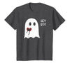 Halloween Ghosts & Stuff Clothing Hey Boo Ghost Heart Hand Sign Cute Halloween Spooky Season T-Shirt - size chart