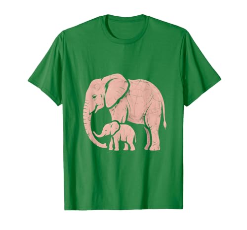 Mademark Mama Elephant Trunk Wrapped Around Baby T-Shirt - Men - size chart