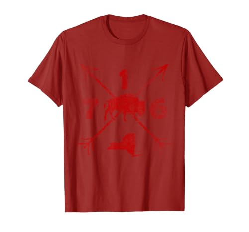 Vacation & Gift Buffalo New York by Addi Buffalo New York NY | Area Code 716 T-Shirt - size chart