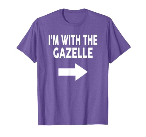 ShirtZilla I'm with The Gazelle Halloween Gazelle T-Shirt - size chart