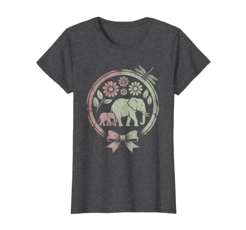 Mademark Elephant and Calf Walking Trunk to Tail Mama T-Shirt - Women - size chart