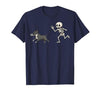 Pitbull Halloween Costume Funny Pitbull Skeleton Hand Halloween T-Shirt - size chart