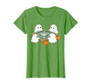 Mahjong Player Halloween Ghost Playing Mahjong Halloween Ghost Playing Mahjong Spooky Season Game Day Fall T-Shirt - size